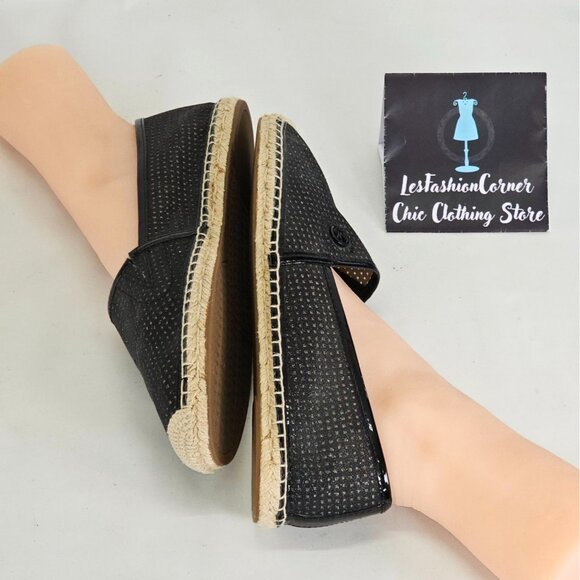 NWT Michael Kors Women's Black Canvas Kendrick Slip-On  Espadrilles Size 9.5 255 - Picture 13 of 16